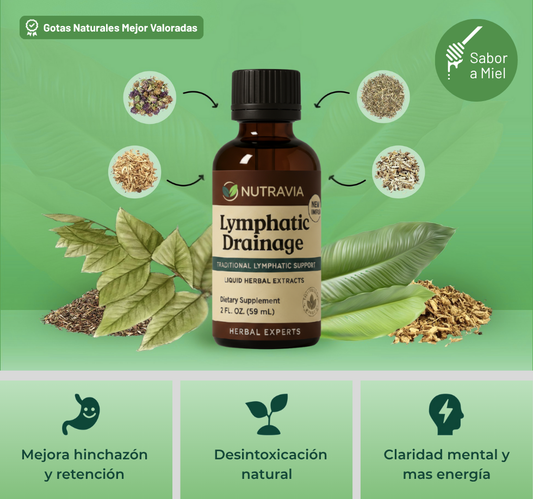 Gotas Nutravia | Drena la hinchazón de forma natural