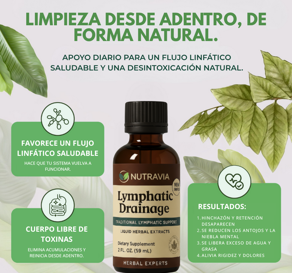 Gotas Nutravia | Drena la hinchazón de forma natural